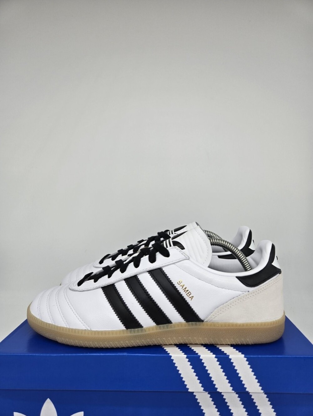 adidas Men's Samba JP JQ9055 Cloud White Black Gum Shoes Size 8